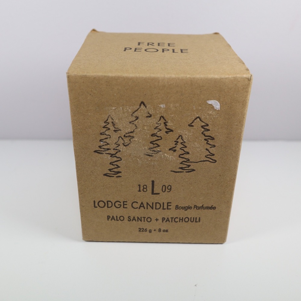 New Free People 1809 Collection Candle Lodge Palo Santo And Patchouli Scent 8 oz